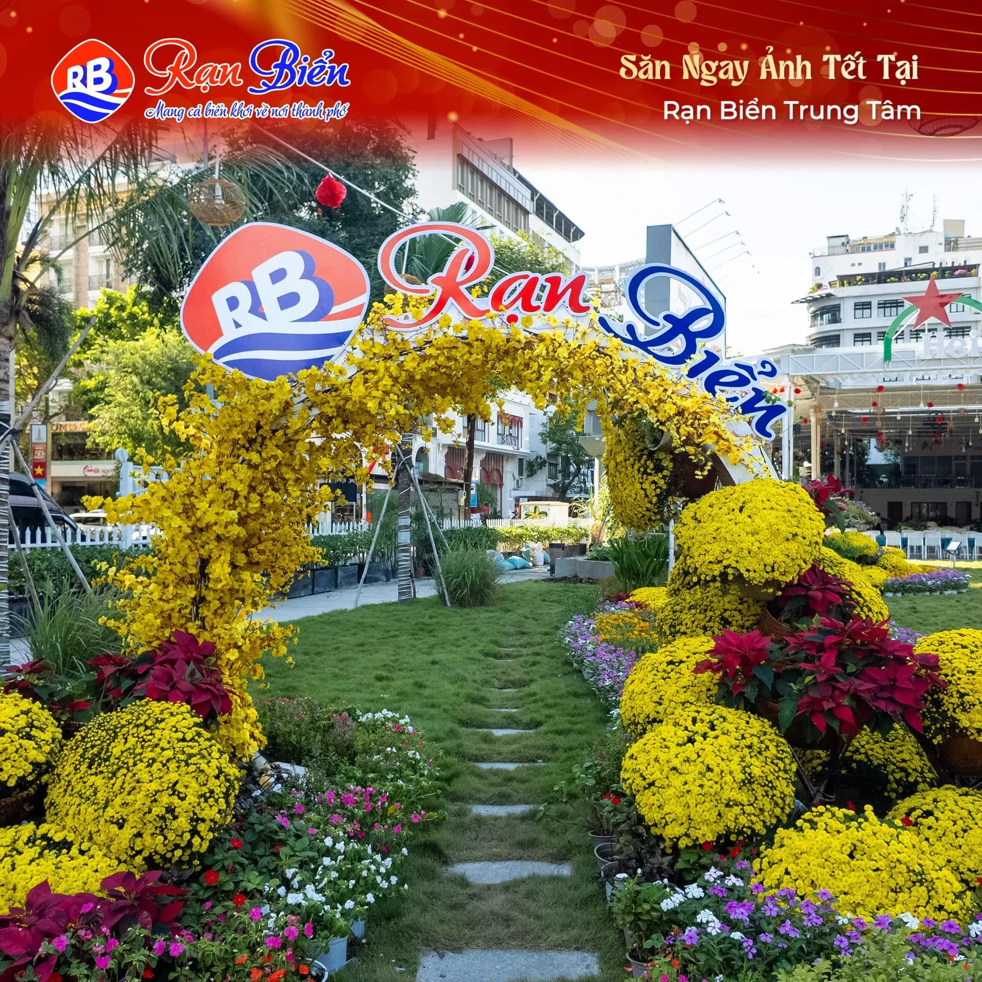 Vườn Hoa Xuân Tại Rạn Biển Trung Tâm