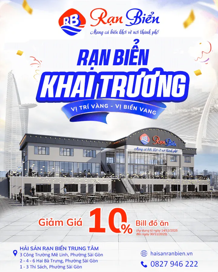 Rạn Biển Trung Tâm Khai Trương 14/11/2025