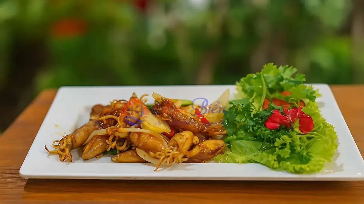 Mực Trứng Xào Hành